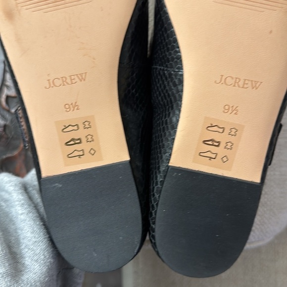 J. Crew Logan Mary Jane ballet flats in black snake-embossed Italian leather - Picture 9 of 10